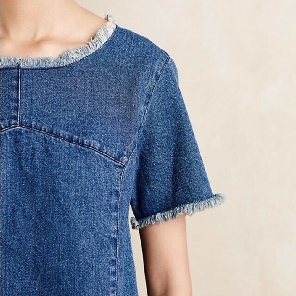 Maeve - Frayed Edge Denim Top - Medium - Picture 2 of 10